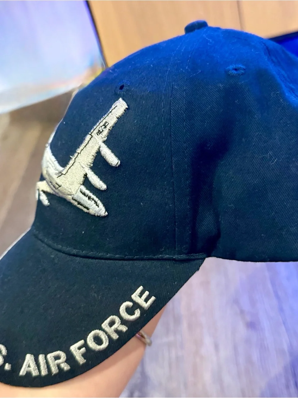 U.S. Air Force KC-135 Two-Tone Navy and Tan Baseball Cap